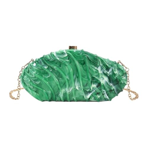 Image of GKYQVE Modern Irregular Shell Acrylic Evening Bag Stylish Shoulder Bags Crossbody Purse Designed For Fashion Individuals Acrylic Handbag