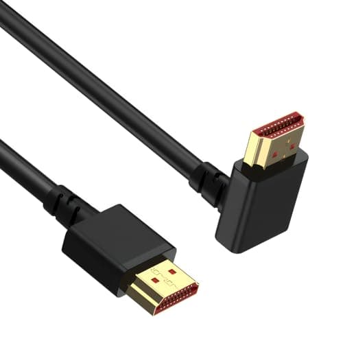 Image of Cable Matters 48Gbps Ultra HD 8K Right Angle HDMI Cable 2m, 270 Degree HDMI Cable for Wall Mounted TV, 8K 60Hz 4K 120Hz, HDR Dolby Vision, eARC, PS5 Xbox Series X Gaming