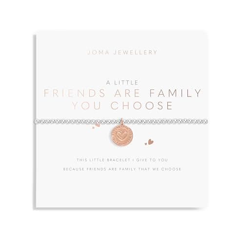 Image of Joma Jewellery A LITTLE FRIENDS ARE THE FAMILY YOU CHOOSE Silver Bracelet | 17.5cm stretch