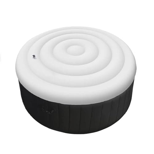 Image of HENYEEER Inflatable Spa Cover,Foldable Hot Tub Lid,Energy Saving for Round Bathtub Covers, Spa Bath Covers Insulated Rainproof and Tearproof for Outdoor Inflatable Hot Tub