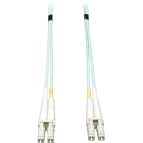 Image of Tripp Lite 3M 10Gb Duplex Multimode 50/125 OM3 Fiber Patch Cable LC/LC Aqua 10ft (N820-03M)