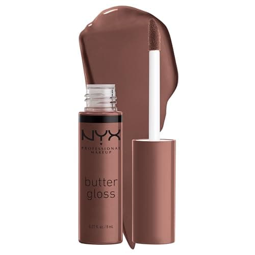 Image of NYX Professional Lip Gloss, Makeup Butter Liquid Lip Gloss, Glossy Softening Shine, Cruelty Free Fornula, Moisturizing, Easy to Apply, Comfortable to Wear, Shade: 17 Ginger Snap