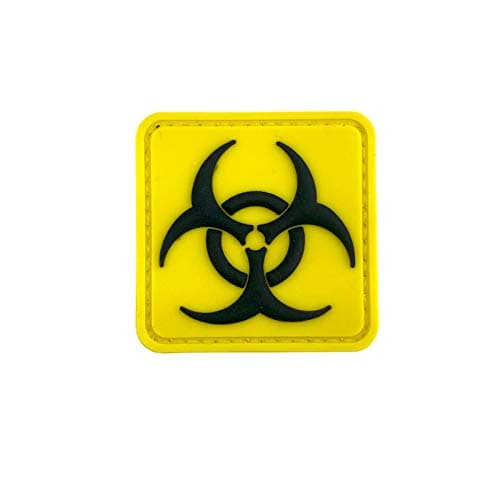 Image of Biohazard Airsoft Paintball PVC Morale Patch (Yellow)