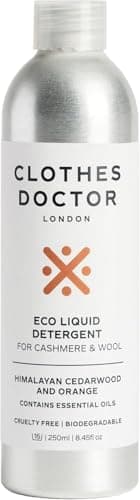 Image of Clothes Doctor Cashmere and Wool Eco Wash by Clothes Doctor Laundry Detergent Liquid Gentle Washing Machine and Hand Wash Safe Nourish and Protect Your Knitwear and Delicate Fabrics 250ml 16 Washes