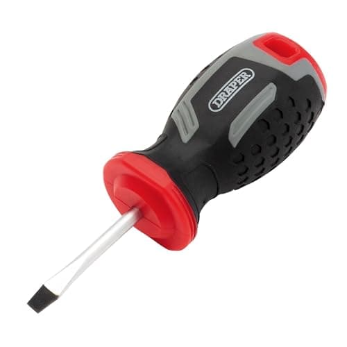 Image of Draper Slotted Soft Grip Screwdriver, SL4 x 38mm - 13379 - Magnetic Tip, CRV Blade