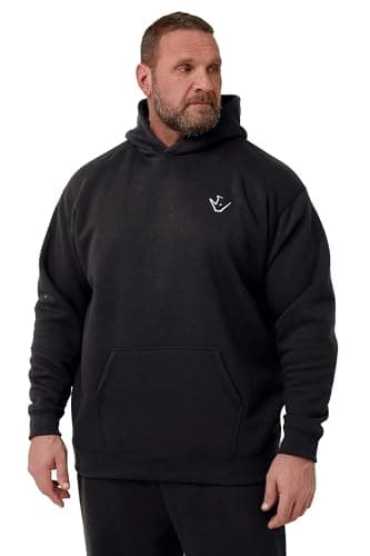 Image of BadRhino Ironrhino Big & Tall 'Rest Day' Hoodie - Men's - Plus Size Curve Black