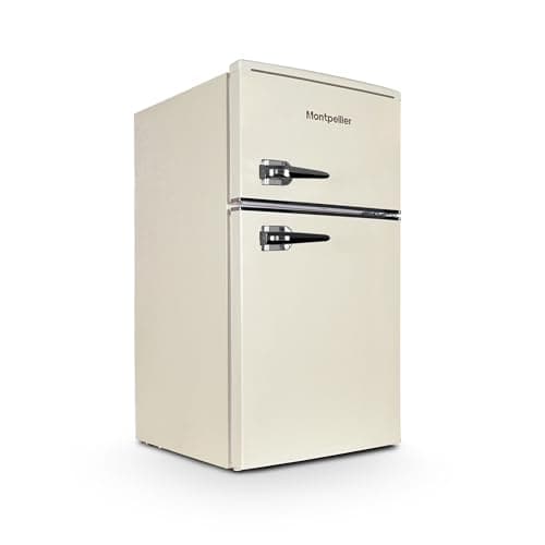 Image of Montpellier MAB2035EC Cream Retro Undercounter Fridge Freezer