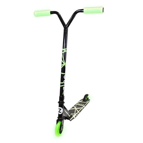 Image of Zinc Thunderglow 2-Wheel Boys Stunt Scooter Age 8+ - Glow-in-the-Dark Pro Seagull Handlebar Design with ABEC-9 Bearings & 100mm PU Wheels - Smooth-Riding Tricks for Kids & Teens