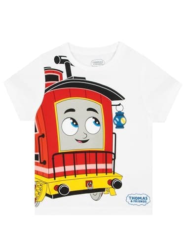 Image of THOMAS & FRIENDS Boys T Shirt | Bruno Train Tshirt | Thomas The Tank Engine Clothes | White 3-4 Years