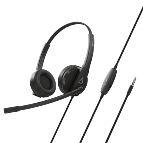 Image of Creative HS-230 USB & 3.5 mm On-Ear Headset with Noise-Cancelling Mic, Inline Mic Mute/Volume Control, Plug-and-Play for Video Calls
