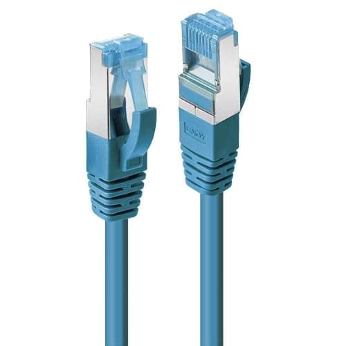 Image of LINDY 2m CAT6a S/FTP LSZH Snagless Gigabit Ethernet Cable, Blue