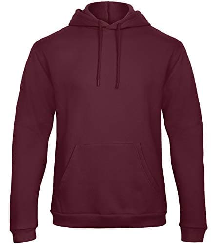 Image of B&C Unisex ID.203 50/50 Hooded Sweatshirt, Burgundy, 4XL. WUI24