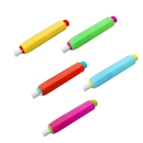 Image of Lmyzcbzl Chalk Holder, 5 Pcs Plastic Chalk Holders, Adjustable Chalk Holder, Colorful, for Office, Home