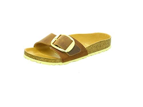 Image of Birkenstock Madrid Big Buckle, Women’s Mules, Brown (Cognac), 7 UK (40 EU)