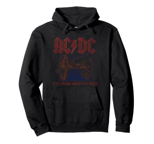 Image of Official AC/DC For Those About To Rock Canon Rock Music Band Pullover Hoodie
