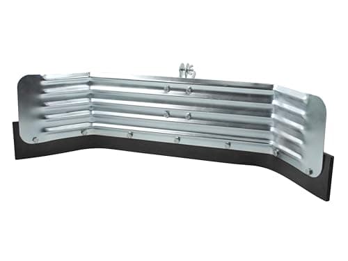 Image of Faithfull Heavy-Duty Yard Squeegee 26in (660mm) – Winged Head, CRC Steel, Rubber Blade – Cleaning & Clearing Hand Tool for Agricultural, Industrial & Outdoor Environments