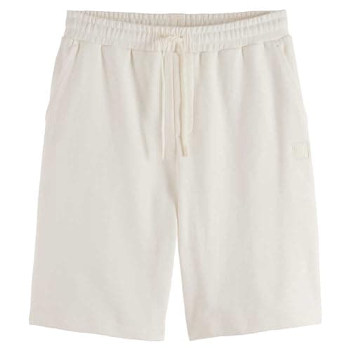Image of Scotch & Soda Men's Seasonal Core Logo Regular Fit Sweat Shorts, Swan, M