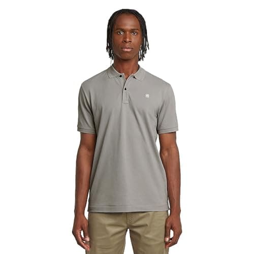 Image of G-STAR Men's Dunda Overdyed Slim Polo Shirt, Grey Alloy D11595-5864-g276, XS
