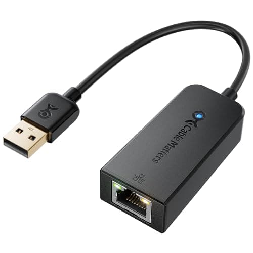 Image of Cable Matters USB 2.0 to Ethernet Adapter (USB to RJ45) Supporting 10/100 Mbps Ethernet Network in Black