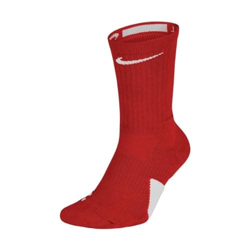 Image of NIKE Elite Basketball Crew Socks (University Red/White, Large)