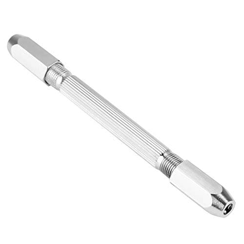 Image of Generic Mini Micro Manual Gimlet Drill Tight Clamp for Wood Drilling 0-3mm Chuck Pin Hand Twist Tool for Hobbyists in White Steel