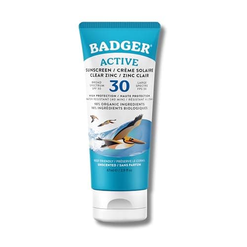 Image of Badger Active Mineral Sunscreen SPF 30 | Broad-spectrum & Water Resistant | Moisturises & Protects Skin (87 ml)