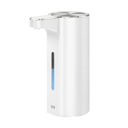 Image of EKO Aroma Pro 400ml Touchless Automatic Soap Dispenser, Rechargeable Hand & Washing Up Liquid Dispenser for Bathroom or Kitchen Sink with Adjustable Volume and Long Battery Life (White)
