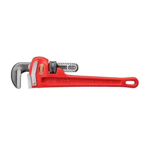 Image of RIDGID 31015 12-Inch Heavy-Duty Straight Pipe Wrench, 12-Inch Plumbing Wrench