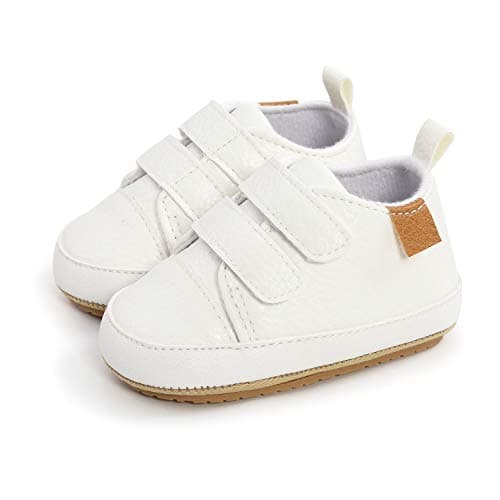 Image of MK MATT KEELY Baby Girl Boy First Walking Shoes Anti-Slip Soft PU Leather Sneakers for Infant Toddler
