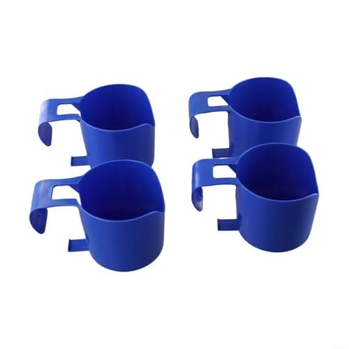 Image of 4Pcs Poolside Cup Holders, Stackable Plastic Drink Holders, For Above Ground Pools With Round Top Bars