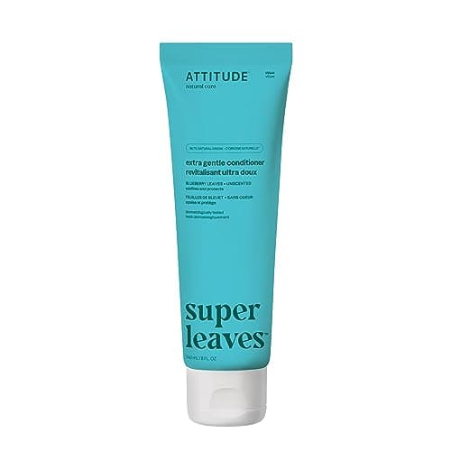 Image of ATTITUDE Extra Gentle Hair Conditioner, Soothes Dry Scalp, Naturally Derived Ingredients, Vegan Detangler, Dermatologically Tested, Unscented, 240 mL