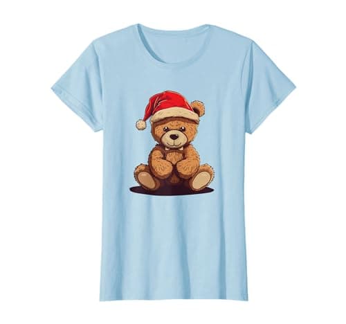 Image of Happy Teddy Bear for Merry Christmas T-Shirt