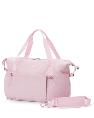 Image of ECOHUB for Ryanair Cabin Bags 40x30x20, 24L Underseat Hand Luggage Bag, Recycled Lightweight Carry On Bag with Charge Hole, Water-Resistant Overnight Hospital Weekend Bag for Women, Blush Pink