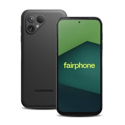 Image of Fairphone 5 5G 256GB + 8GB RAM - Dual SIM (Nano-SIM + eSIM) Unlocked Android 13 Smartphone (Matte Black)