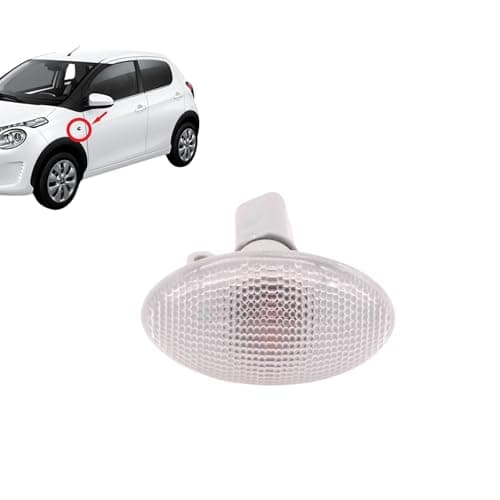 Image of NONSTOP AUTO Side Indicator Repeater Light Compatible with Citroen Berlingo C2 C3 C5 Xsara Peugeot 206 307 407 Partner - Fender Wing Turn Signal Lamp - Replaces OEM 632574, 632561