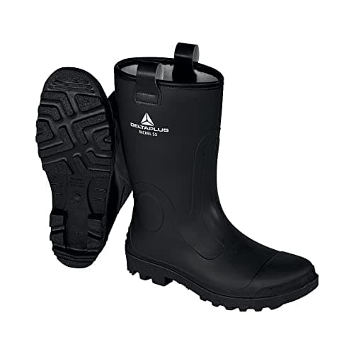 Image of Delta Plus Nickels5 CI SRC Safety Half Wellington Boots - Slip Resistant - Color: Black - Size: 8