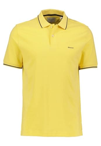 Image of GANT Men's Tipping SS Pique Polo Shirt, bananengelb, XL