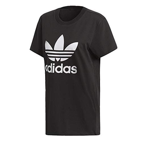 Image of adidas Originals womens Boyfriend Trefoil T Shirt, Black, Small US