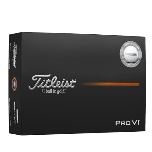 Image of Titleist Pro V1 Golf Ball, Pack of 12, White, Enhanced Alignment