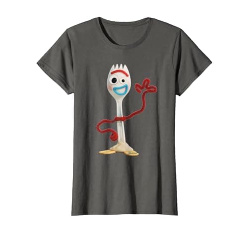 Image of Toy Story 4 Forky T-Shirt, Women, Asphalt Grey, Small