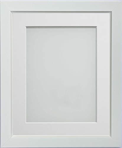 Image of Frame Company Ainsworth Range White 12x10 inch Picture Photo Frame with White Mount for Image 10x8 inch * Choice of Sizes* Fitted with Real Glass