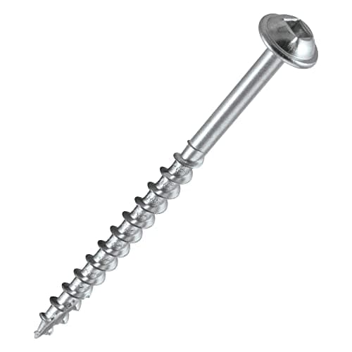 Image of Trend Pocket Hole Screws for Softwoods, 63mm Long, Pack of 200, Coarse Self-Cutting Threaded Square Drive Screws, PH/8X63/200C, Silver