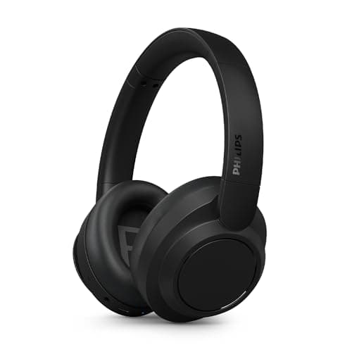 Image of Philips TAH6509BK/00 Noise Cancelling Over-Ear Wireless Bluetooth Headphones - Superior Call Quality, Voice Assistant Compatible with up to 45 Hours Music Play Time - Black