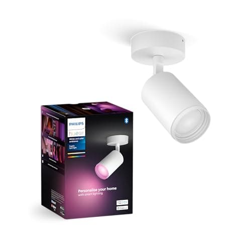 Image of Philips Hue White & Color Ambiance Fugato Spot 1 FLG. White 1x350lm, dimmable, 16 Million Colours, app-controllable, Compatible with Amazon Alexa (Echo, Echo Dot)