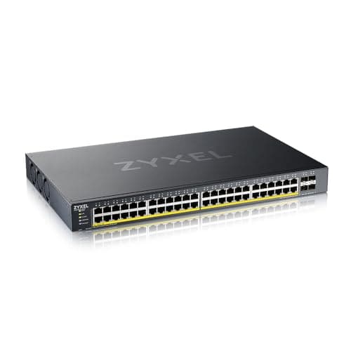 Image of Zyxel 48-Port Gigabit Ethernet Smart-Managed PoE+ Switch | 375 Watt Budget | 4x 10G SFP+ Slots | Hybrid Cloud Mode [XGS1935-52HP]