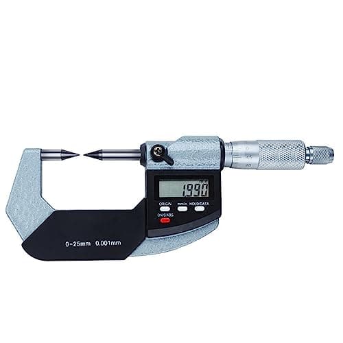 Image of Point Micrometer Outside Digital Electronic Measuring Tool, 30 Degree, 0-1"/0-25mm, 0-1"/0.00005", Inch/Metric