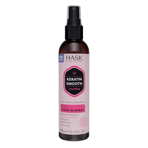Image of HASK Keratin 5-in-1 Smoothing Leave In Conditioner Spray for all hair types, colour safe, and cruelty-free - 1 175mL Bottle