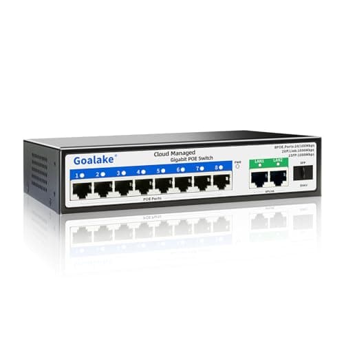 Image of Goalake 11 Ports 120W PoE+ Switch - Managed Ethernet Switch - cloud - 802.3af/at - Easy App Management - Cloud Detection, VLAN, Remote Restart