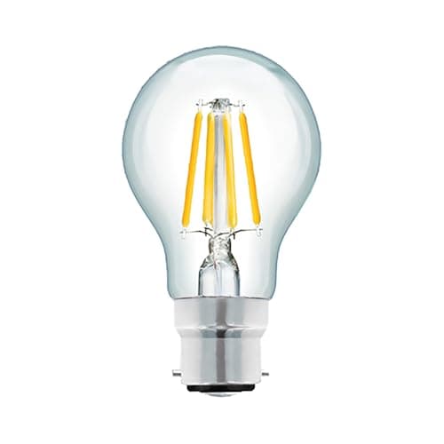 Image of Status Pack of 1 x 11watt Equivalent to 100w LED Filament GLS BC B22 Bayonet Cap Clear Warm White Light Colour 2700k Dimmable