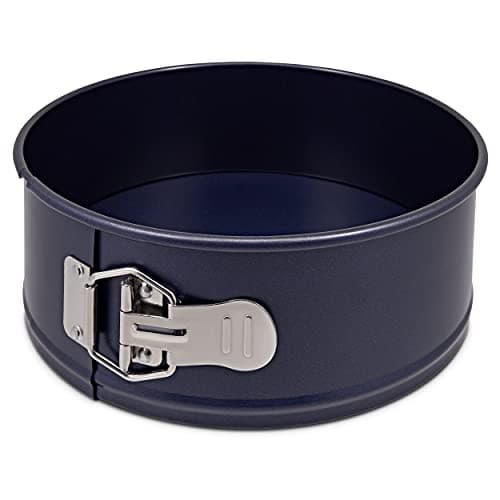 Image of Zyliss Non-Stick Springform Cake Tin with Loose Base, 23cm/9in, PFAS Free Carbon Steel, Dark Blue, Round Baking Tin/Pan, Bakeware, Cake Mould, Dishwasher Safe